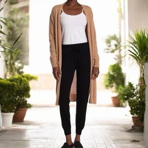 nwt AMICALE cashmere lounge jogger pants sweatpants XL black womens